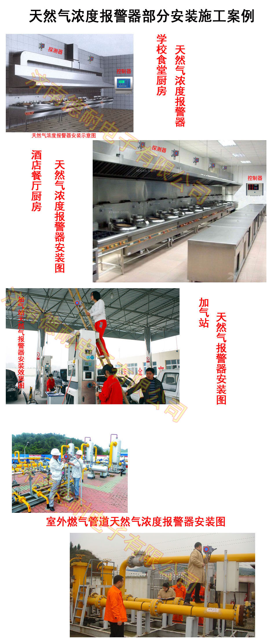 天然气报警器安装图